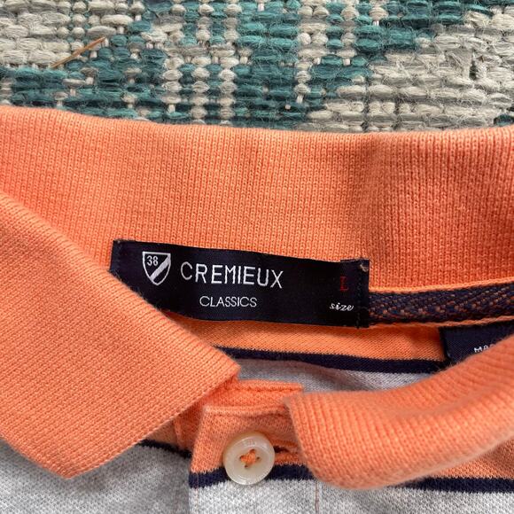 Cremieux Classics Striped Men's Polo Shirt - Size L‎ - Picture 4 of 7